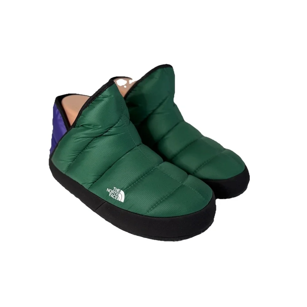 The North‎ Face Nuptse Mules Green And Purple Kids Size 4 No Box